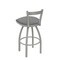 Holland Bar Stool Co 30" Low Back Swivel Bar Stool, Nickel Finish, Canter Grey Seat 82130AN007 - alternate 2